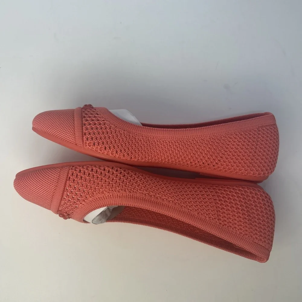 Aerosoles Annelie Women's Ballet Flats Coral‎ Knit Round Toe Comfort Size 6